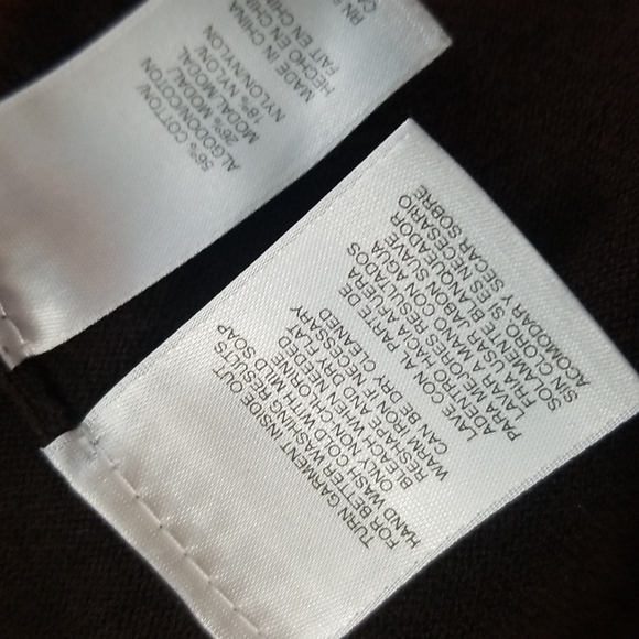 3/$25 Jones New York Size S Brown Embellished Cardigan - Picture 6 of 8